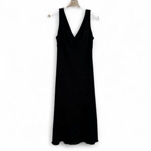 Vintage Luly K NYC Black Sparkly Dress w/ V-Neck 90s Y2K Style. Women’s Medium.